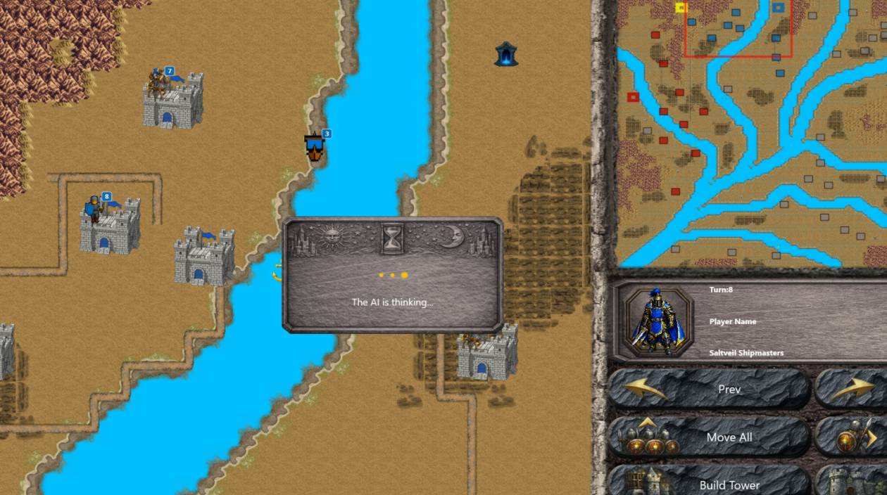 Waronomy desert screenshot - desert screen shot blue ai thinking